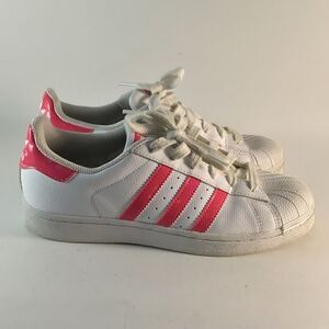 Adidas superstar ortholite lace up shoes white pink size mens 5 womens 6 DB1210